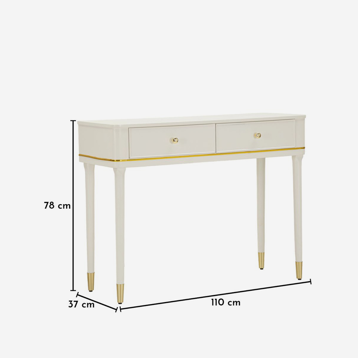 Modern Hallway Console Table with 2 Drawers Camille — 5