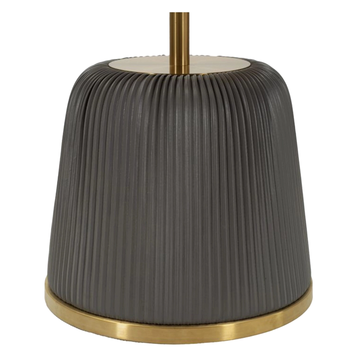 Egle Round Coffee Side Table in Metal and PU 40x55 cm — 3