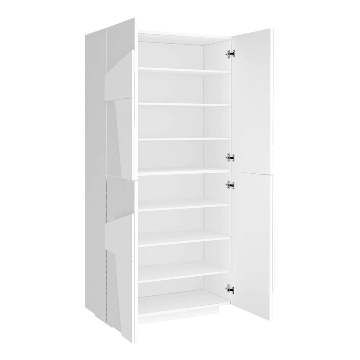 White multipurpose shoe cabinet wardrobe with 4 doors 8 compartments Ping Dress — 4