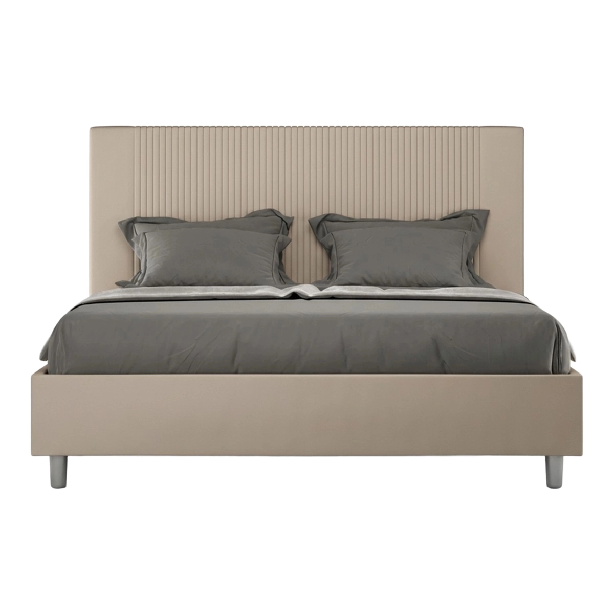 Itamoby Goya 160x200 Faux Leather Double Bed with Storage — 1