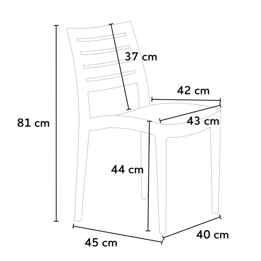 Grand Soleil Firenze Stackable Polypropylene Chair for Indoor and Outdoor — 4
