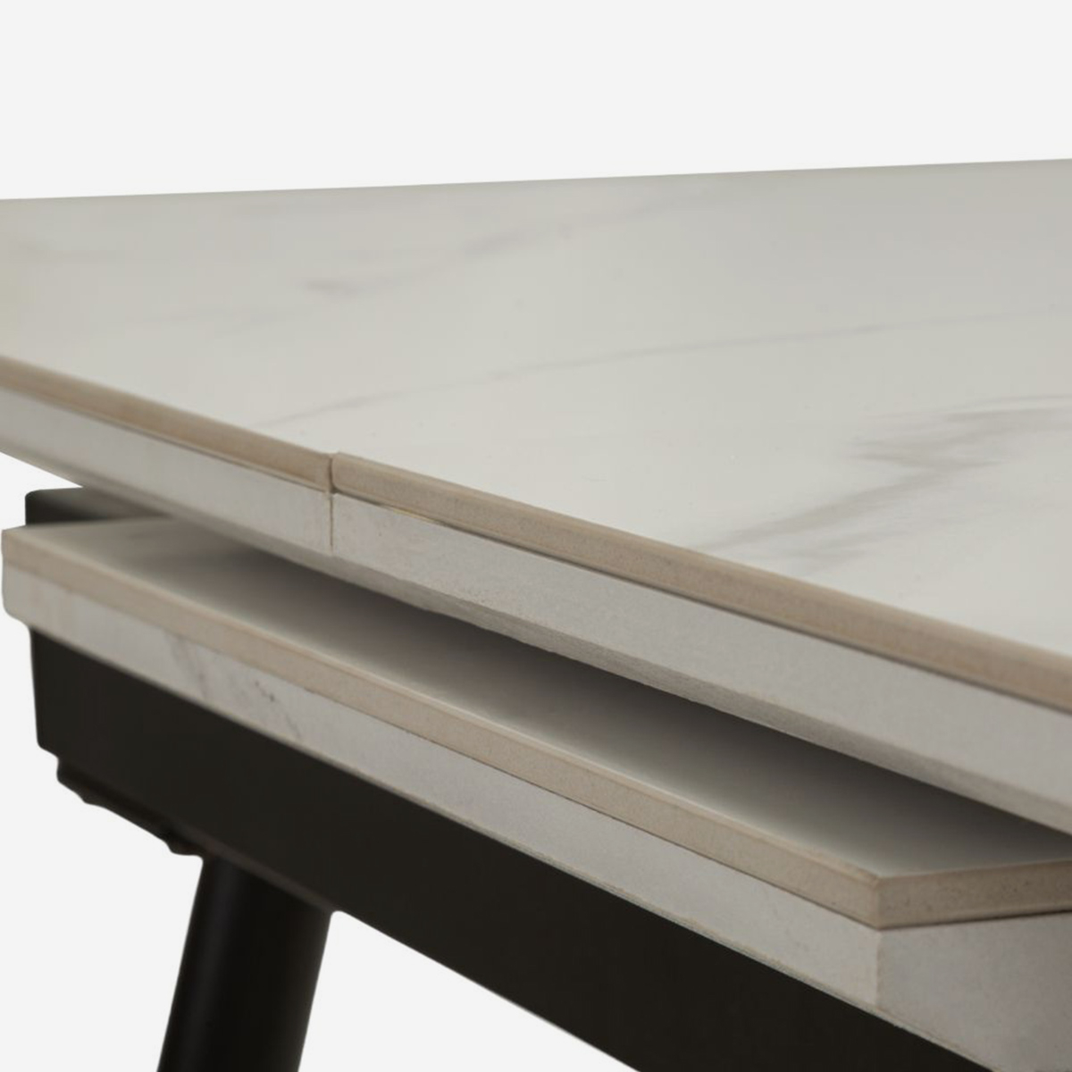 Matt Extendable Dining Table in Metal and Ceramic — 4