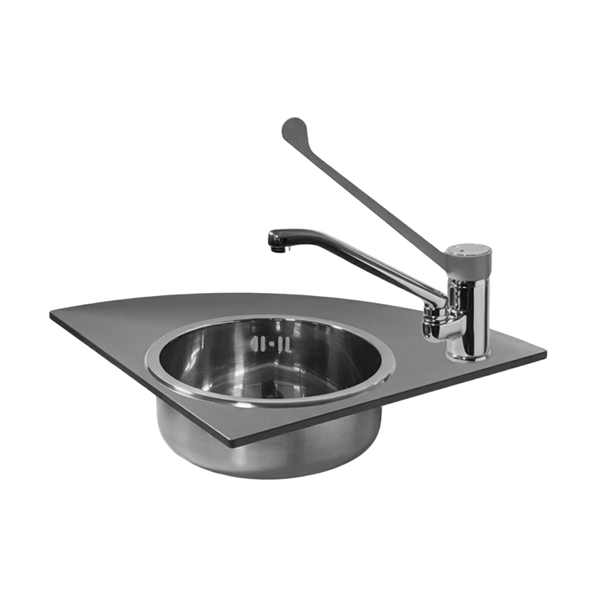 Marvy Bar Counter with Integrated Sink in Polyethylene Anthracite LYXO — 3