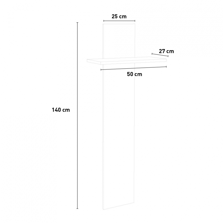 Modern Wall Coat Rack with 4 Hooks and Shelf, Entryway Design Magic Jako Ardesia — 5