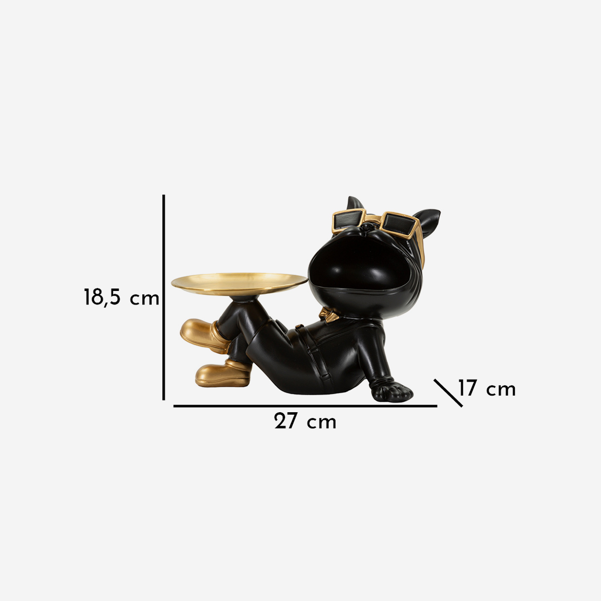 Buddy Dog Decorative Statue with Valet Tray — 4