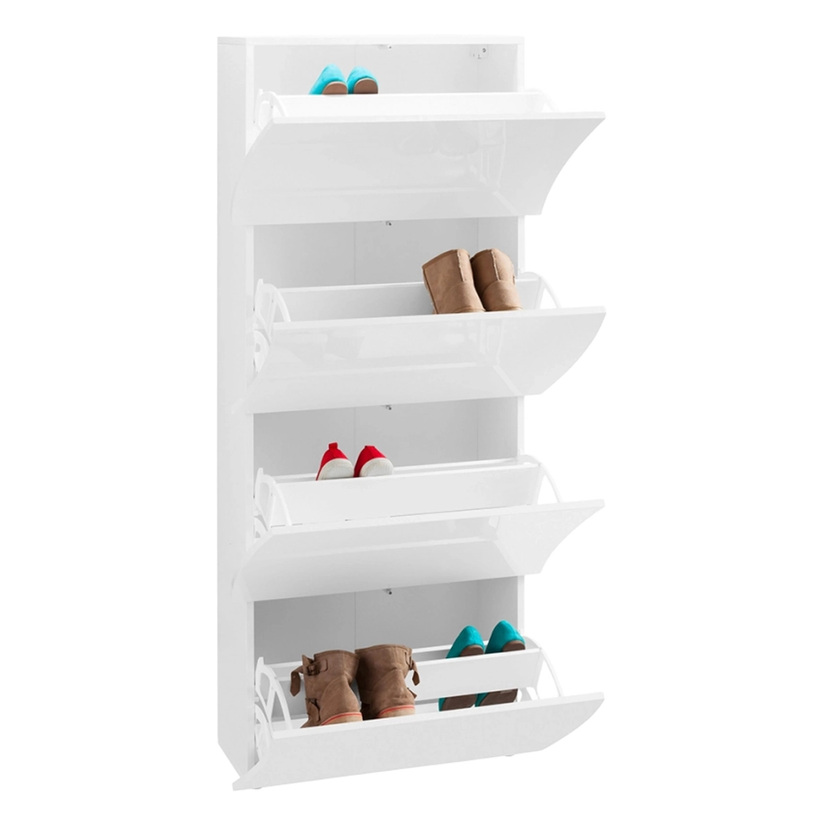 Modern design shoe cabinet 4 flap doors 24 shoes Onda L — 4