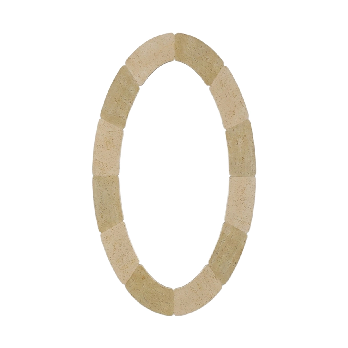 Oval Stone Effect Wall Mirror 120x70 Pebble Oval — 4
