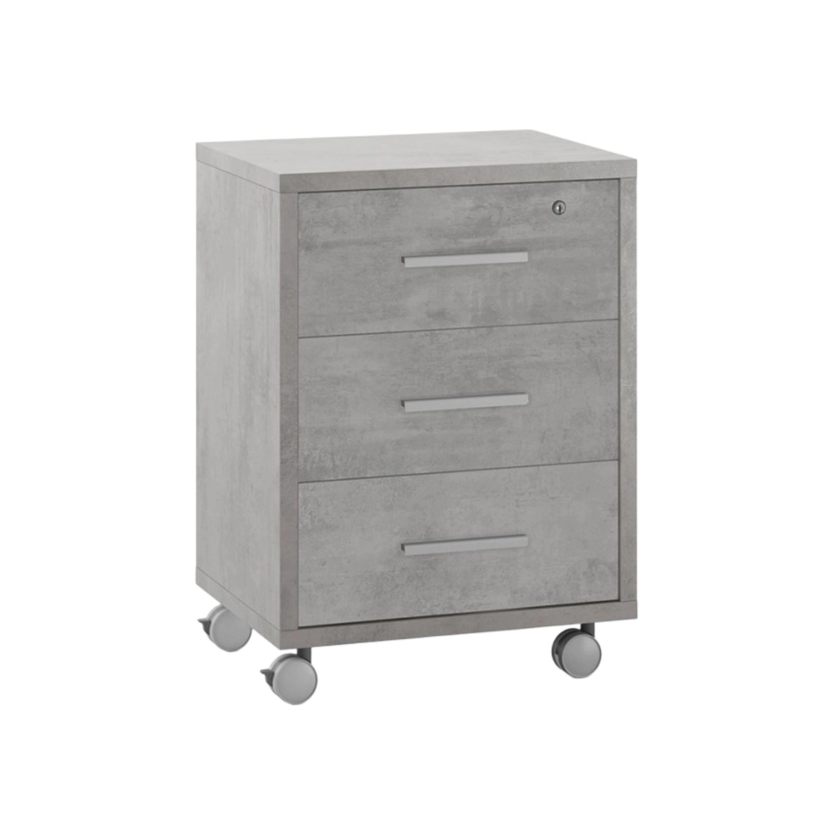Office Under Desk 3-Drawer Cabinet on Wheels with Lock Sarmog Rot Db733 — 1