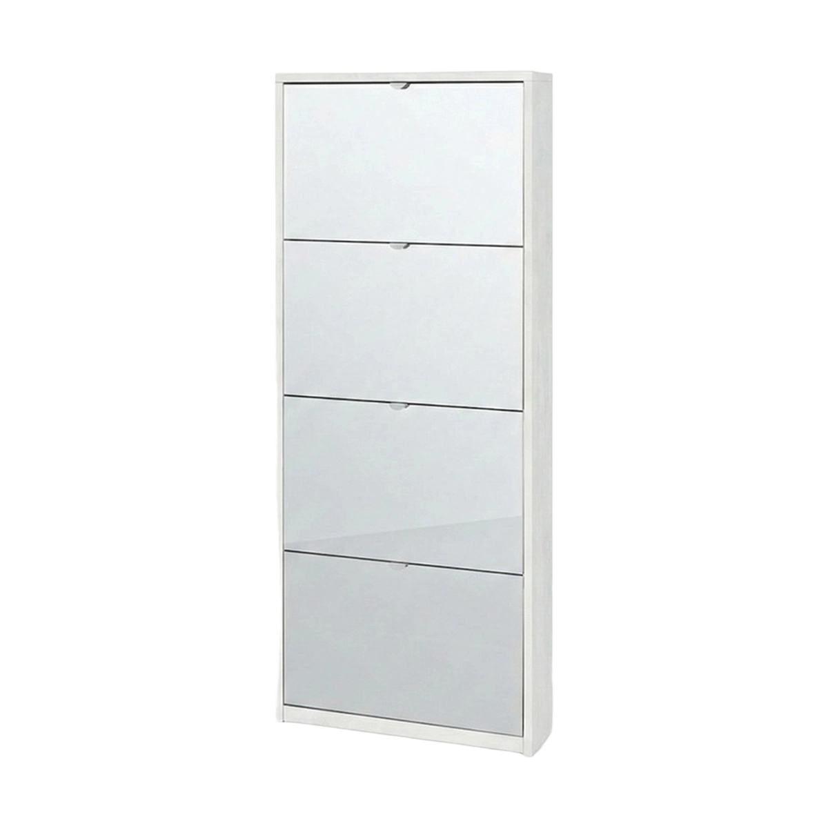 Glenn Sarmog Slim 4-Door Mirrored Shoe Cabinet 10 Pairs — 1