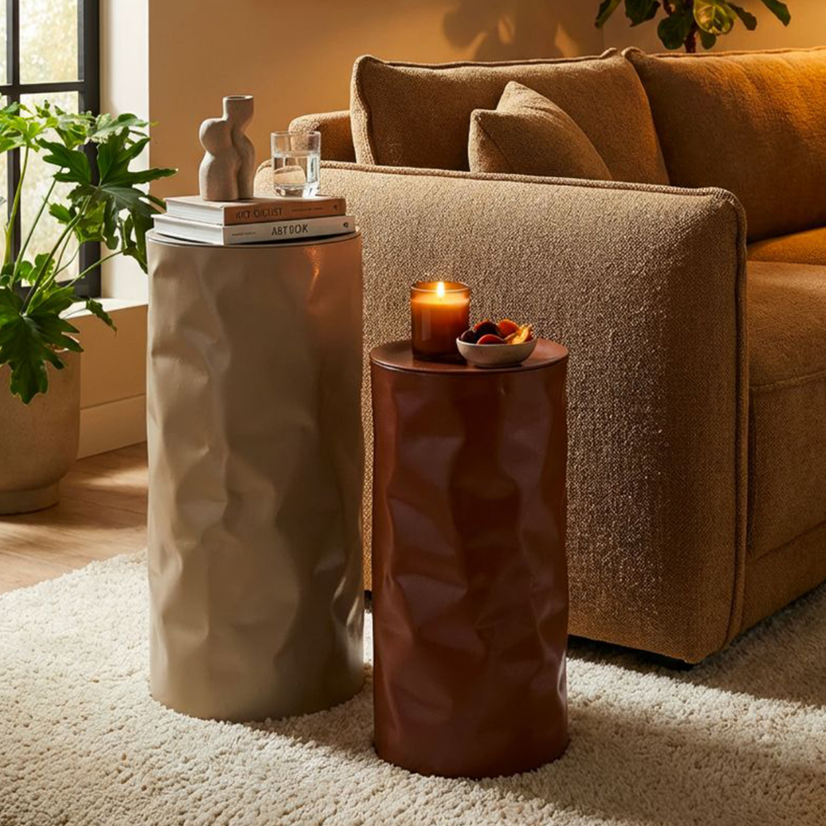 Set of 2 Metal Coffee Tables Norimberga L — 2