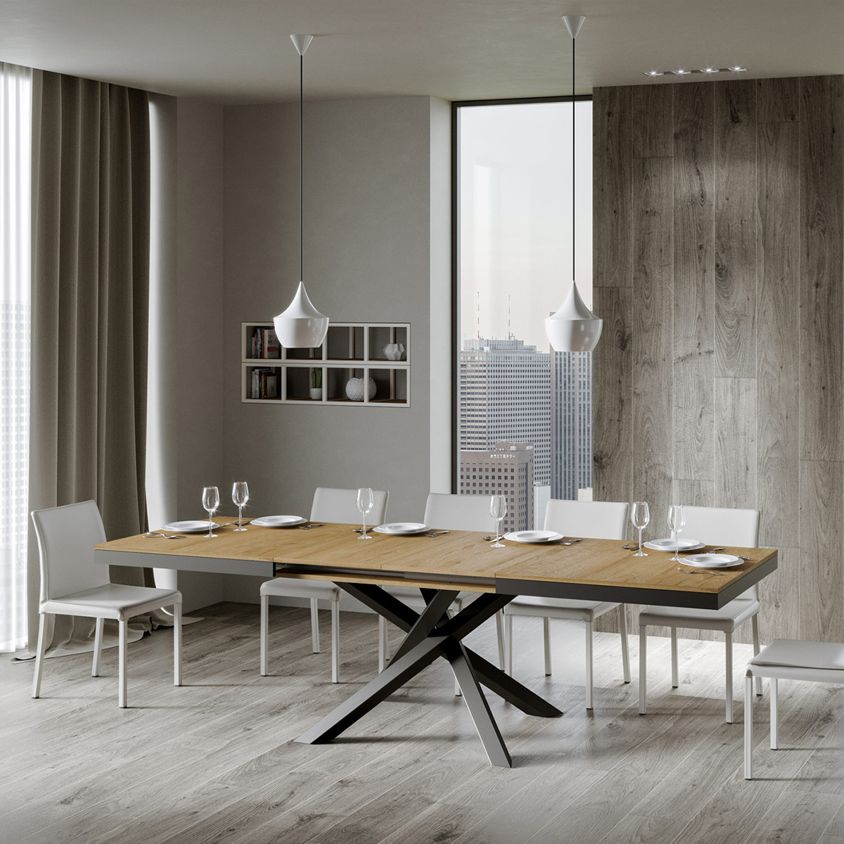 Modern extendable table 90x160-264 Volantis Evolution — 4
