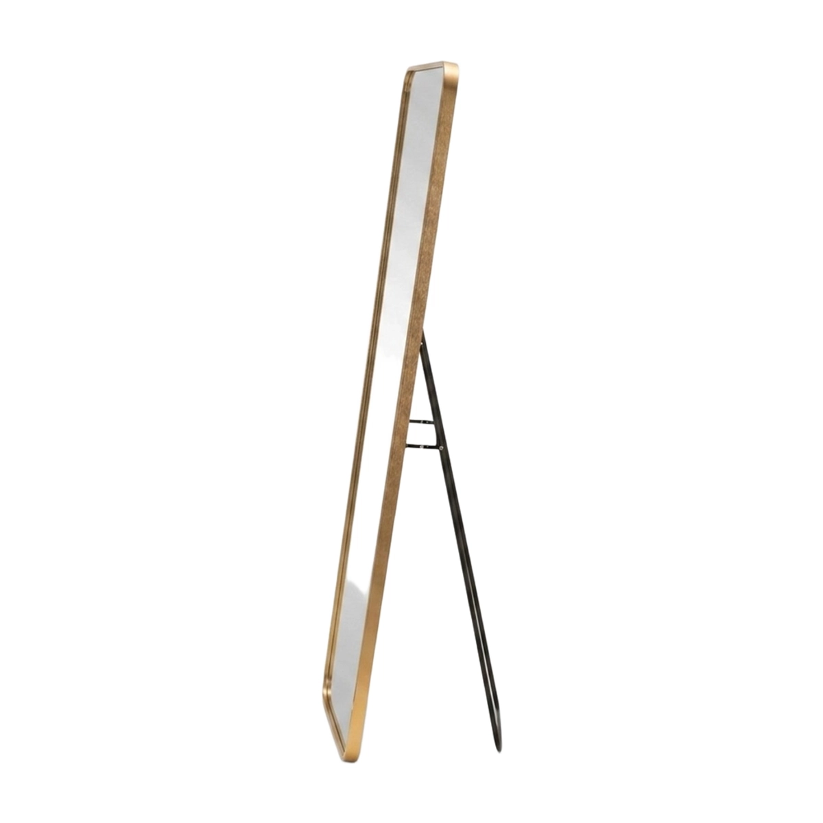 Simple Full-Length Rectangular LED Floor Mirror in Alluminio — 4