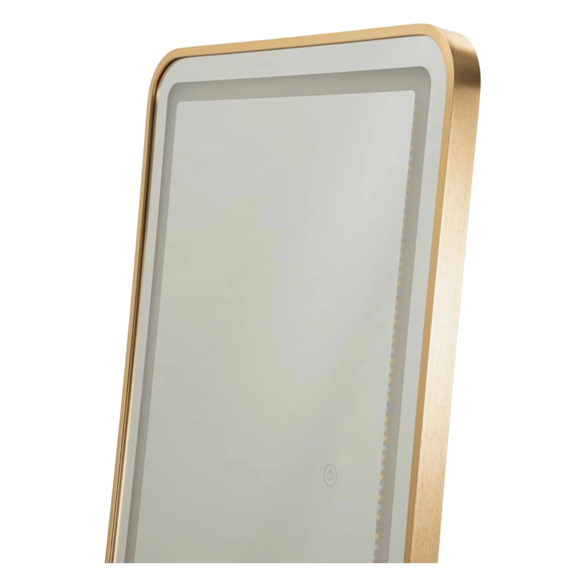 Simple Full-Length Rectangular LED Floor Mirror in Alluminio — 8