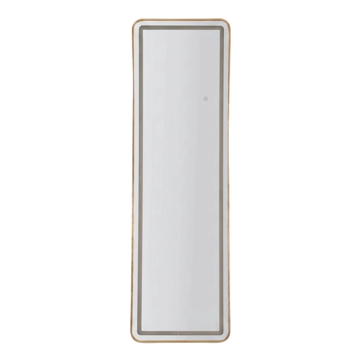 Simple Full-Length Rectangular LED Floor Mirror in Alluminio — 5