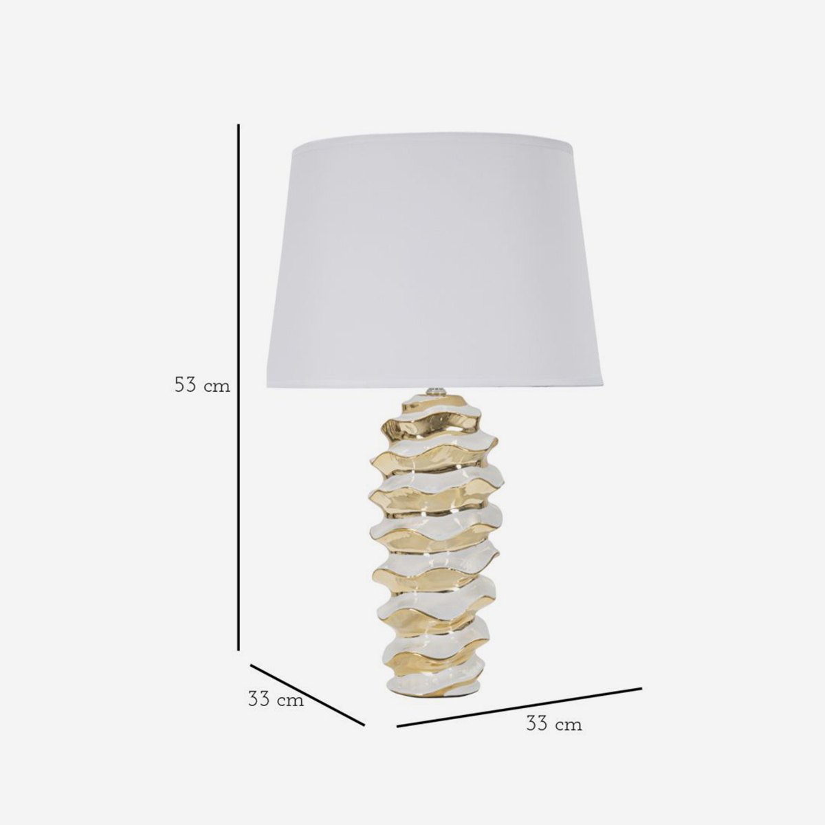 Glam Space Ceramic and Fabric Table Lamp — 3