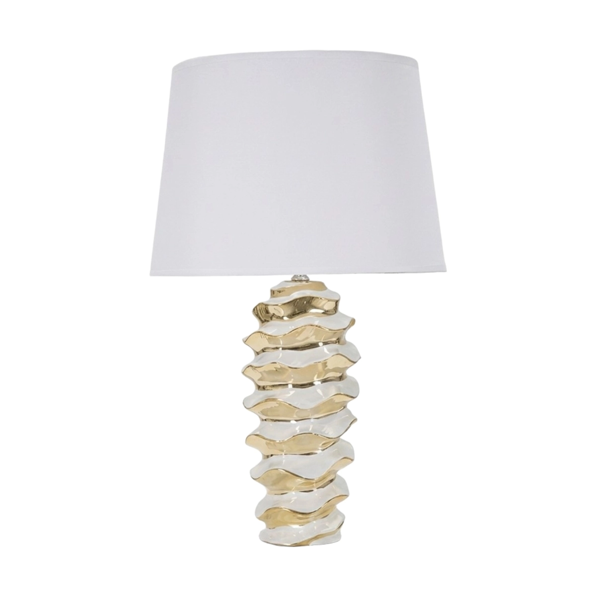 Glam Space Ceramic and Fabric Table Lamp — 1