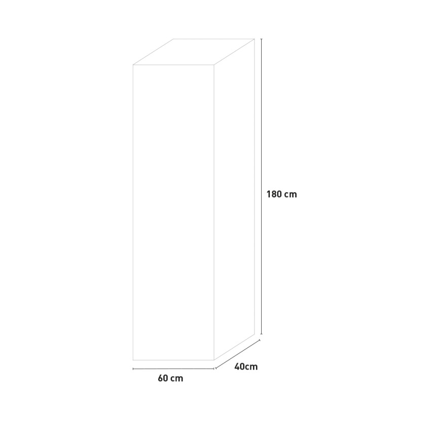 Moduzinc Armet Outdoor Metal Multipurpose Cabinet 1 Door 60x40x180 — 3
