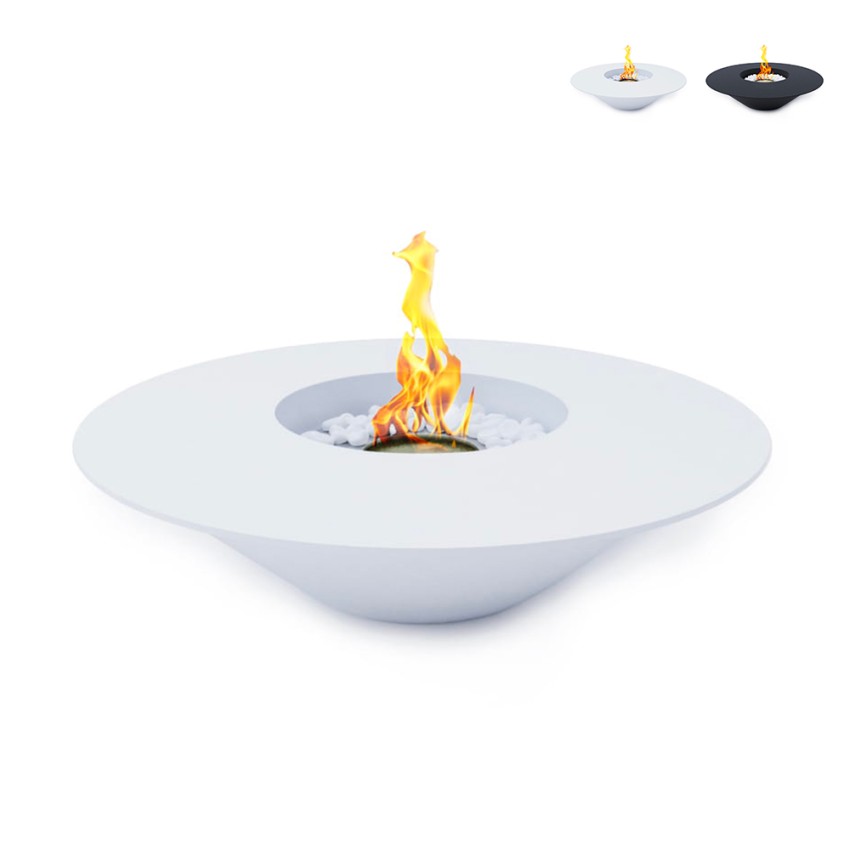 Divina Fire Santorini round freestanding bioethanol fireplace 60cm — 2