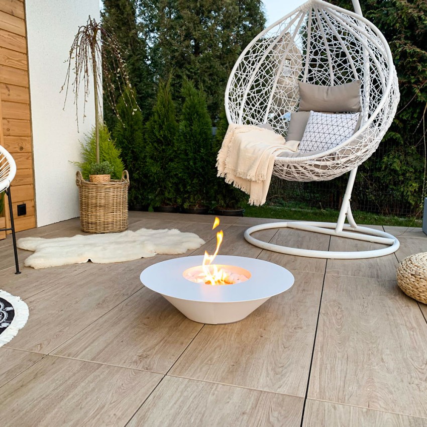 Divina Fire Santorini round freestanding bioethanol fireplace 60cm — 3
