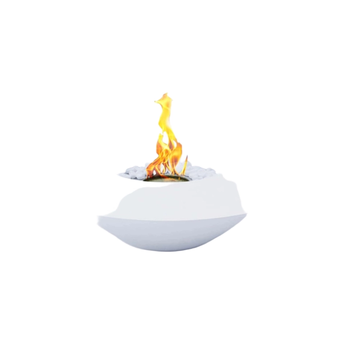 Divina Fire Santorini round freestanding bioethanol fireplace 60cm — 1
