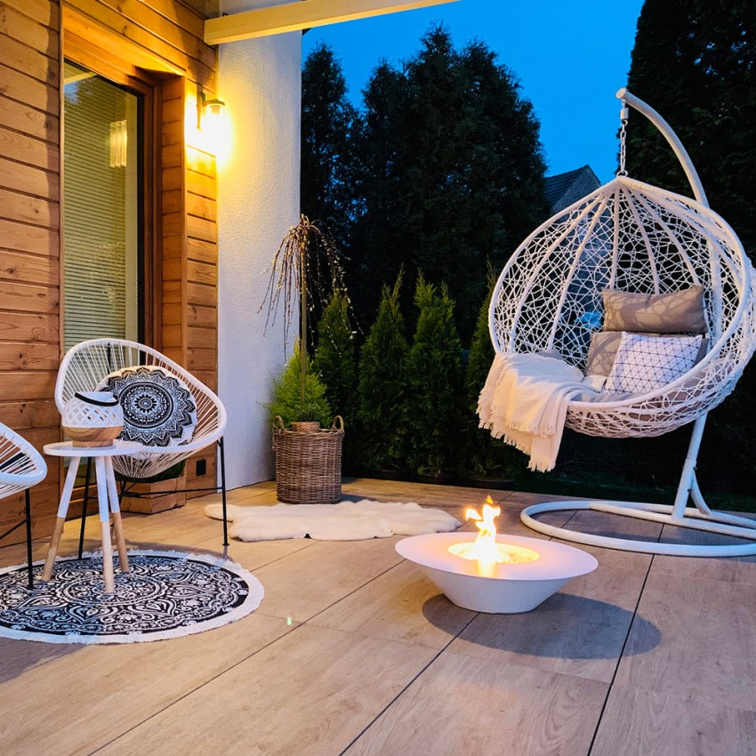 Divina Fire Santorini round freestanding bioethanol fireplace 60cm — 4