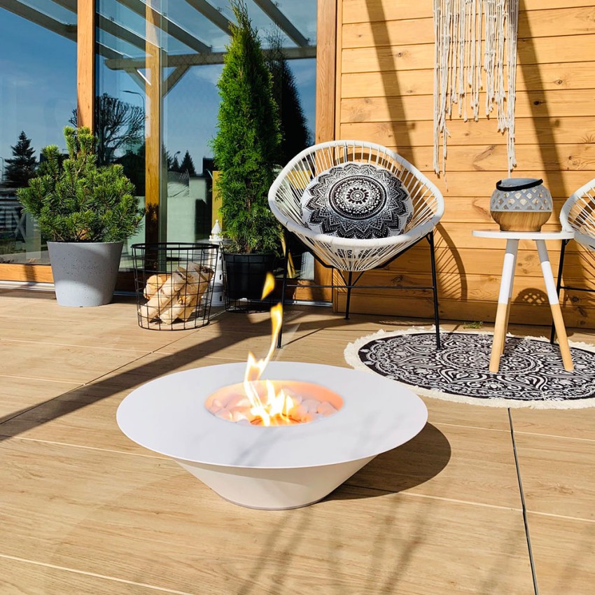 Divina Fire Santorini round freestanding bioethanol fireplace 60cm — 5