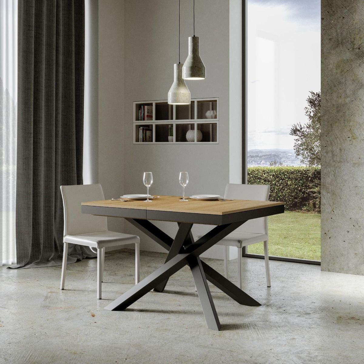 Modern extendable dining table 90x120-380 Volantis Evolution Itamoby — 2