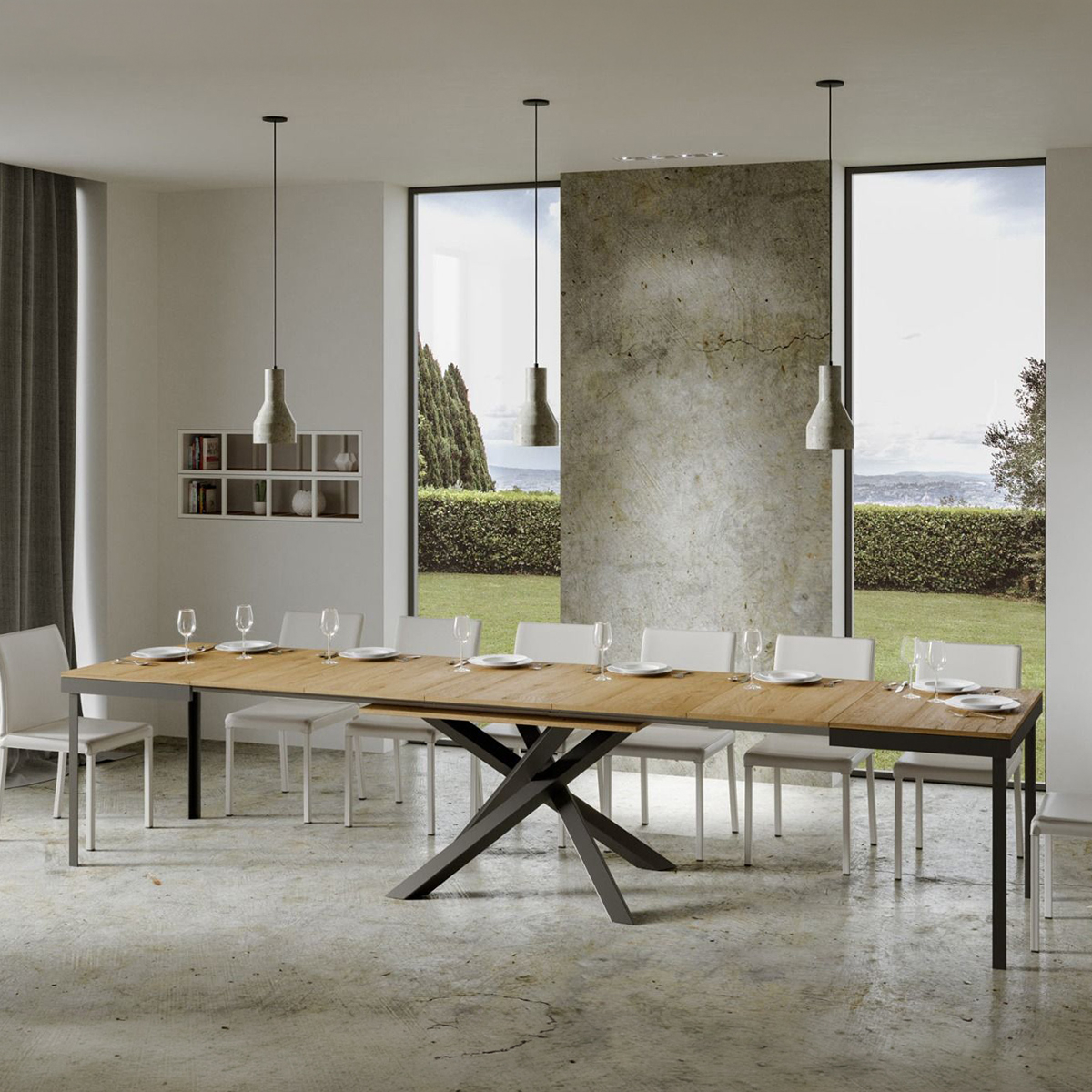 Modern extendable dining table 90x120-380 Volantis Evolution Itamoby — 4