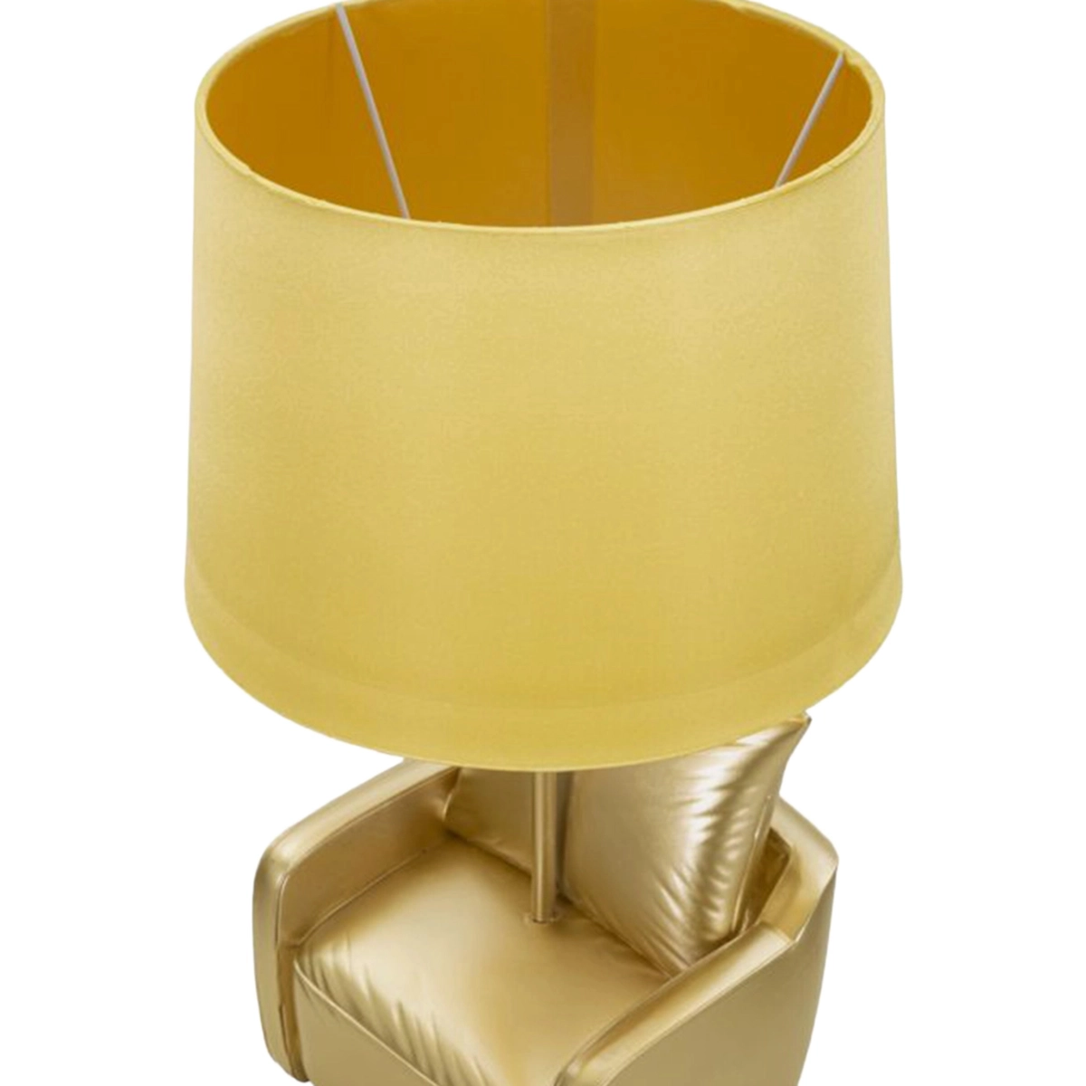 Midcentury Gialla retro bedside table lamp in Resina and fabric — 5