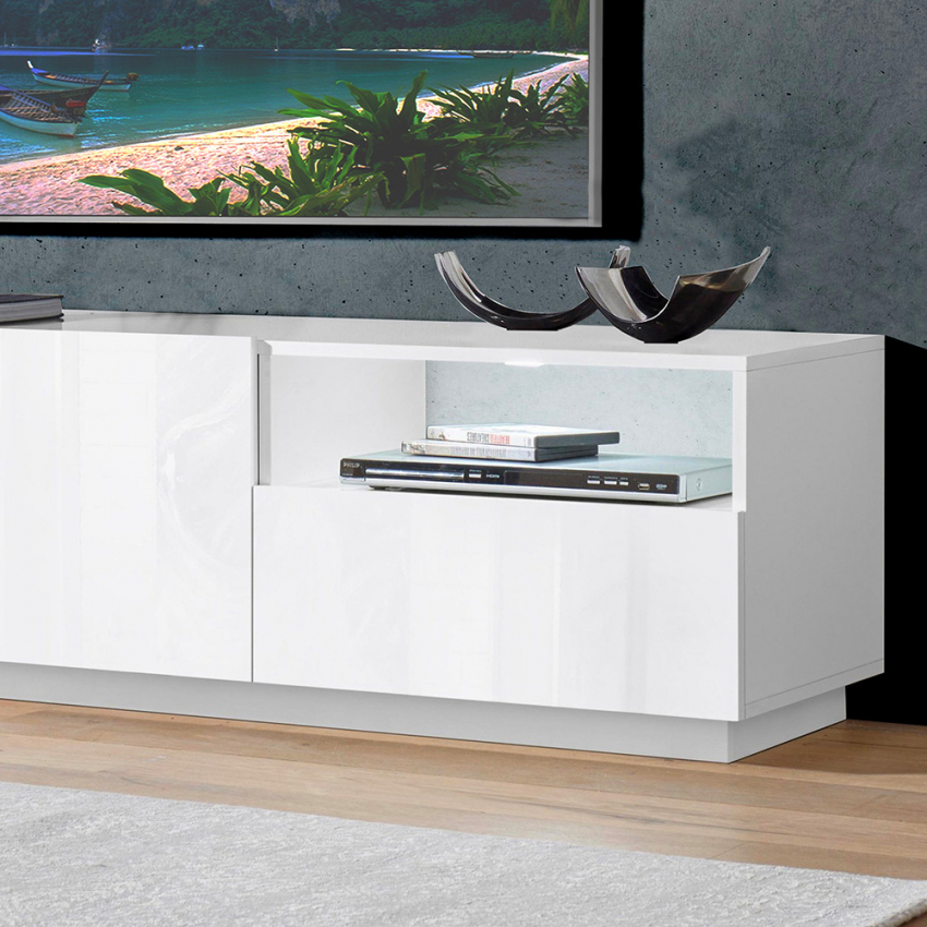 Modern TV cabinet for living room 2 doors 1 drawer 150cm Vega Stay — 4