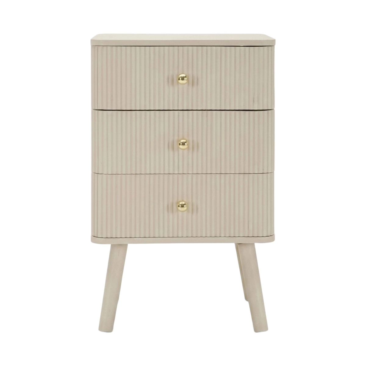 Shy 3-Drawer Bedside Table in Wood and MDF — 4