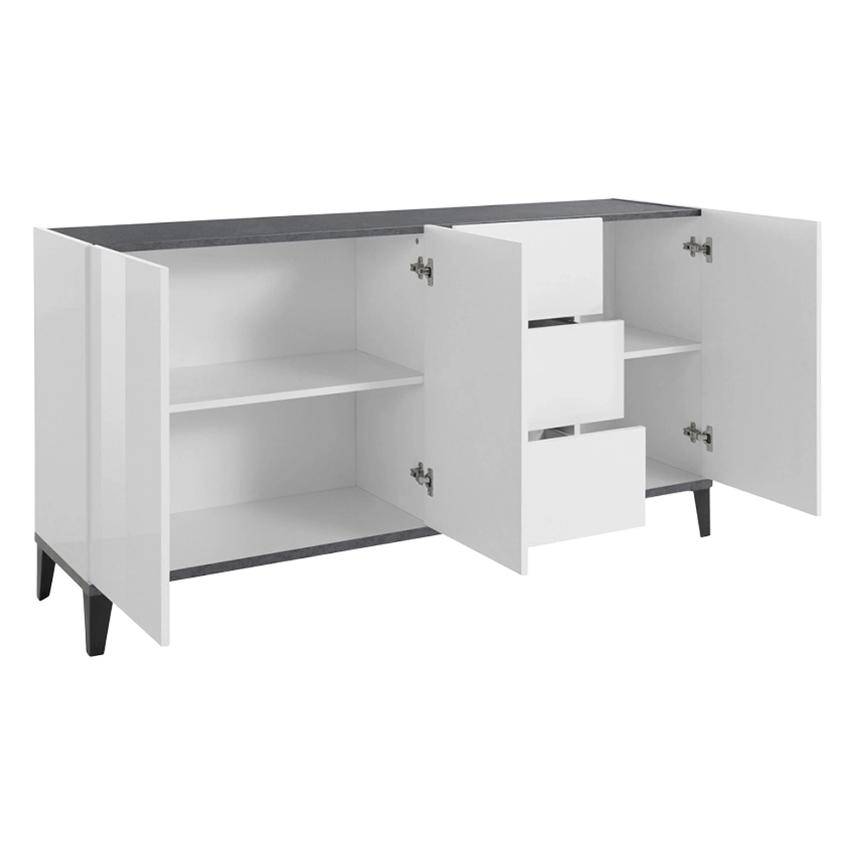 Modern Sideboard 160x40cm 3 Doors 3 Drawers Living Room Rebecca — 5