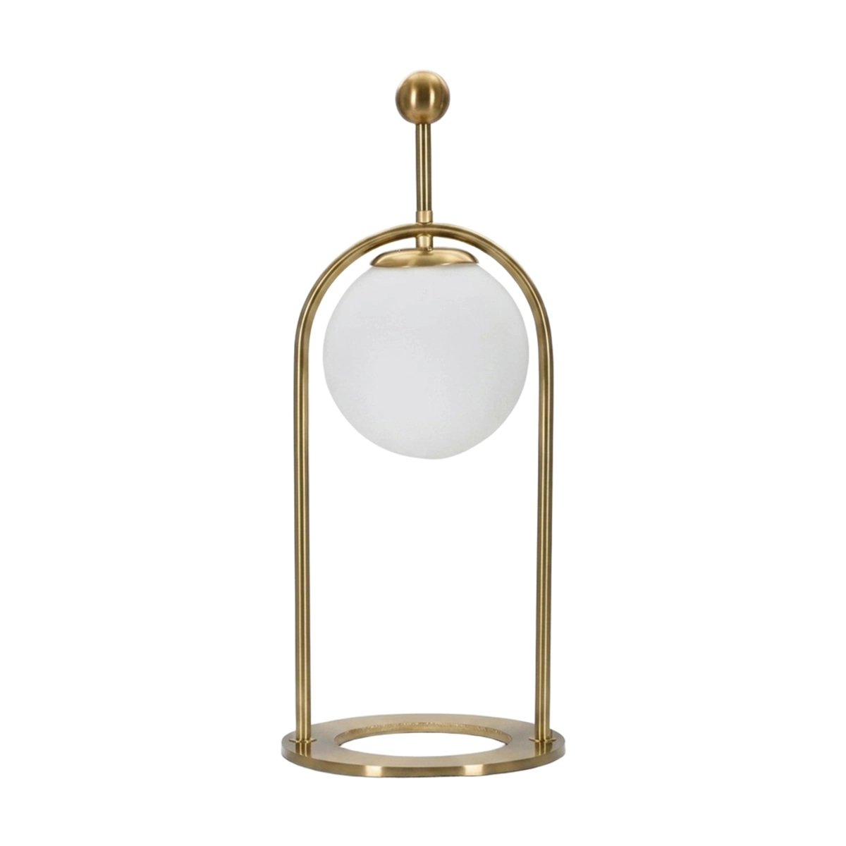Glamy Arc B Metal and Vetro Table Lamp — 1