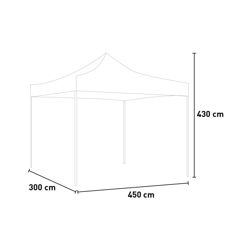 Forecourt Pop Up Gazebo 3x4.5m Waterproof PVC Divina Garden — 10