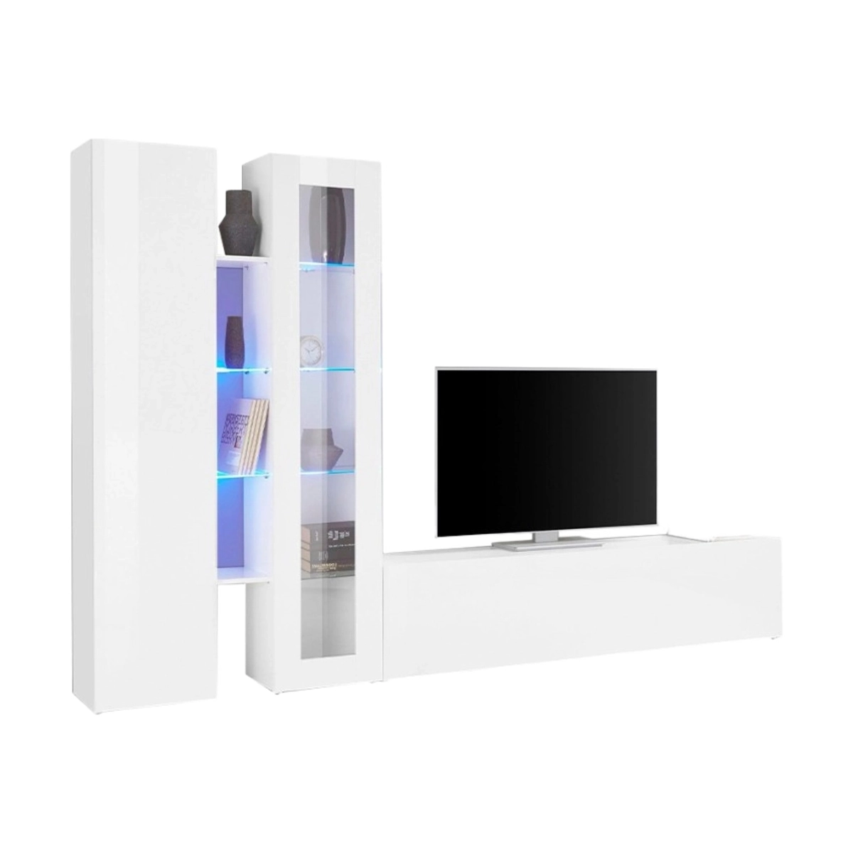 Modern Living Room Wall Unit with TV Stand and Display Cabinet Elco WH — 5