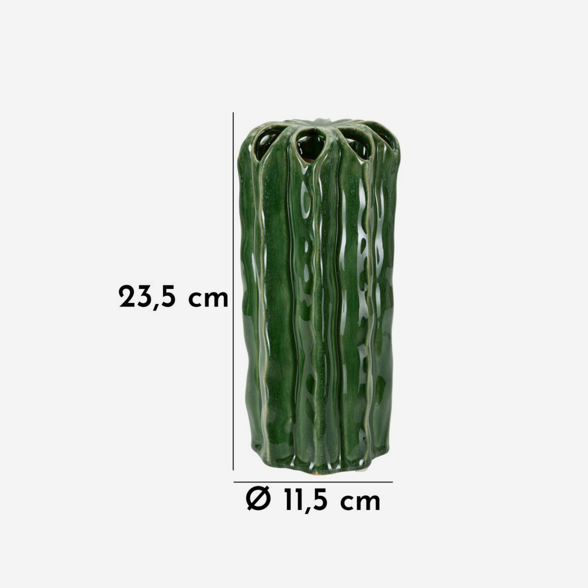 Ceramic cactus effect decorative vase Cactus Tall 23 — 3