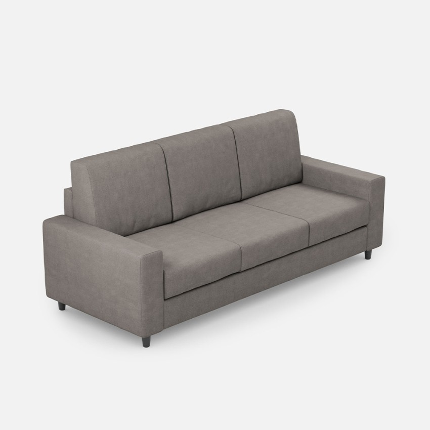 Modern 3-Seater Fabric Sofa Removable Cover 208cm Sakar 180 — 3
