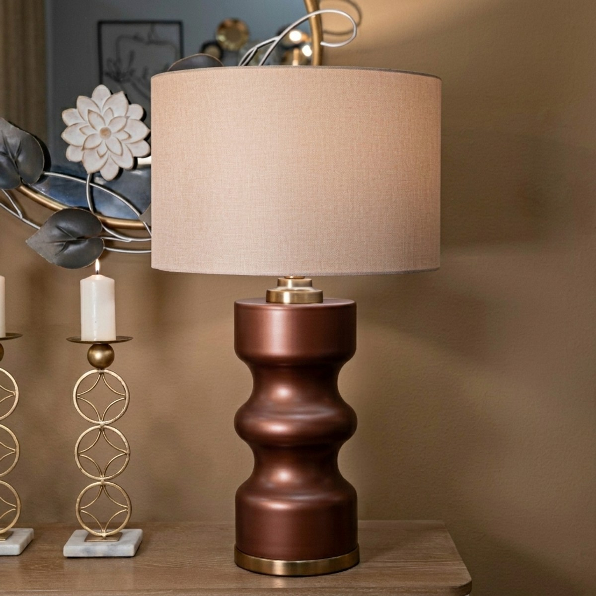 Sorenthal A Table Lamp in Glass and Fabric — 2