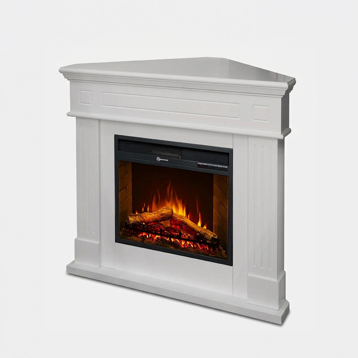 Freestanding corner electric fireplace with remote 1800W Ford — 2