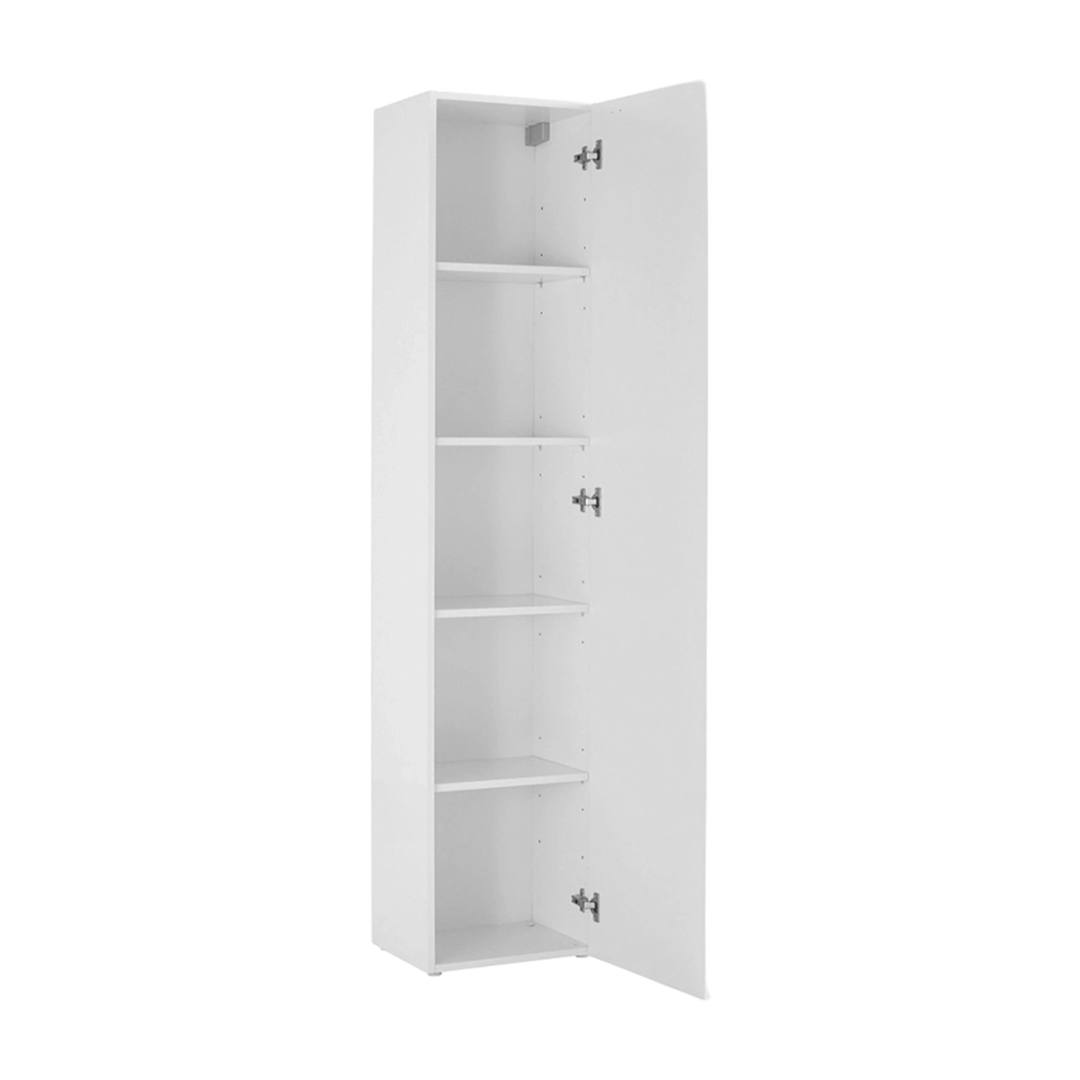 Joy Wardrobe tall 1 door storage cabinet 5 compartments glossy white — 6