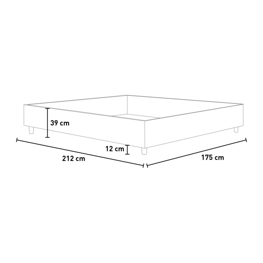 Double Sommier Storage Bed 160x200 Azelia M1 Itamoby — 4