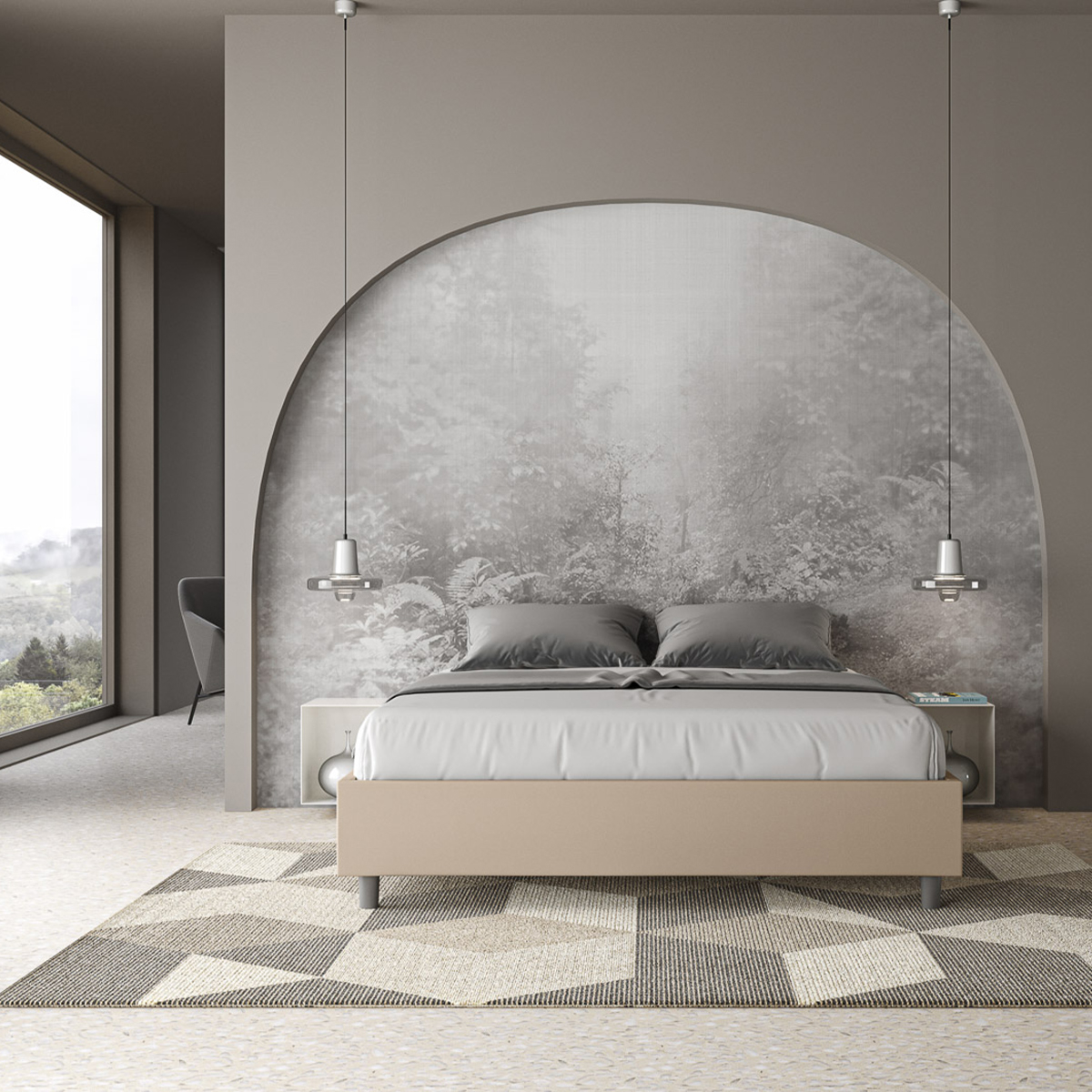 Double Sommier Storage Bed 160x200 Azelia M1 Itamoby — 3