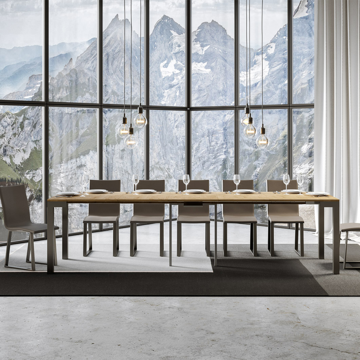 Extendable console to dining table 90x40-196 Everyday Small Evolution — 3