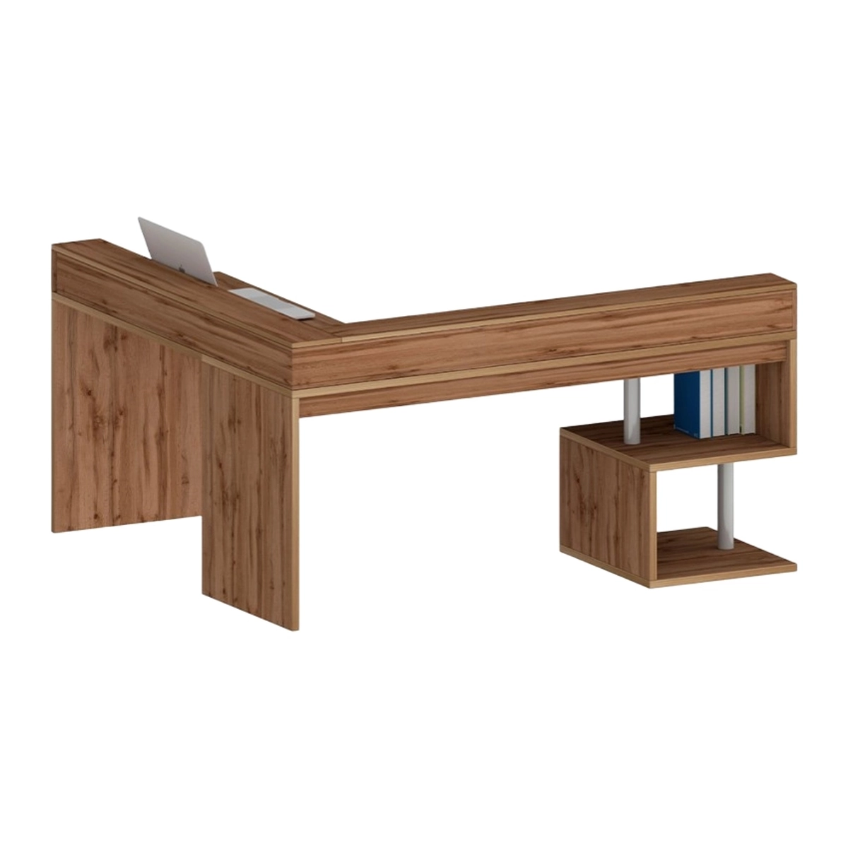 Modern Corner Desk with Riser Esse 2 A Plus Web Furniture — 6