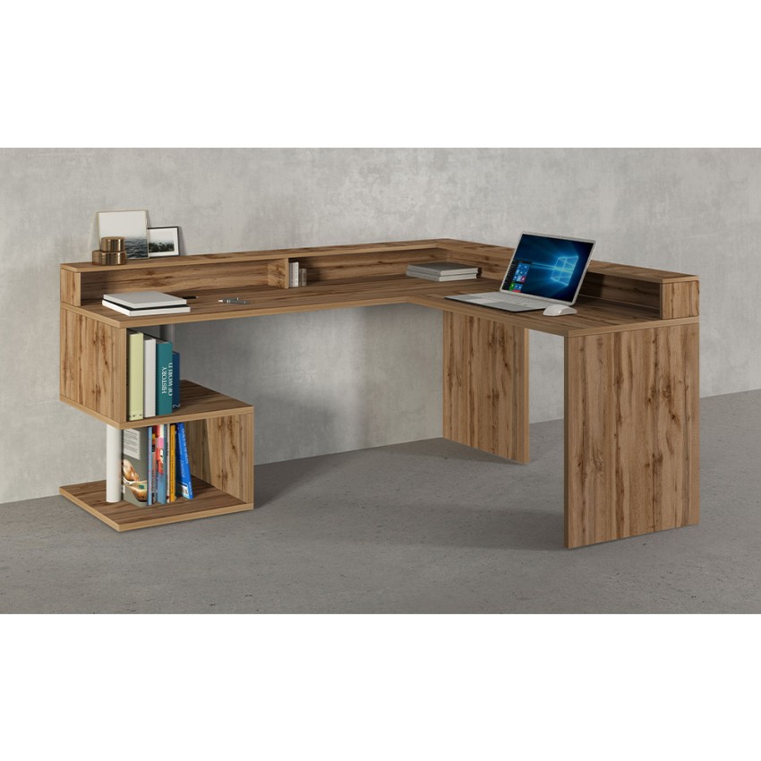 Modern Corner Desk with Riser Esse 2 A Plus Web Furniture — 8