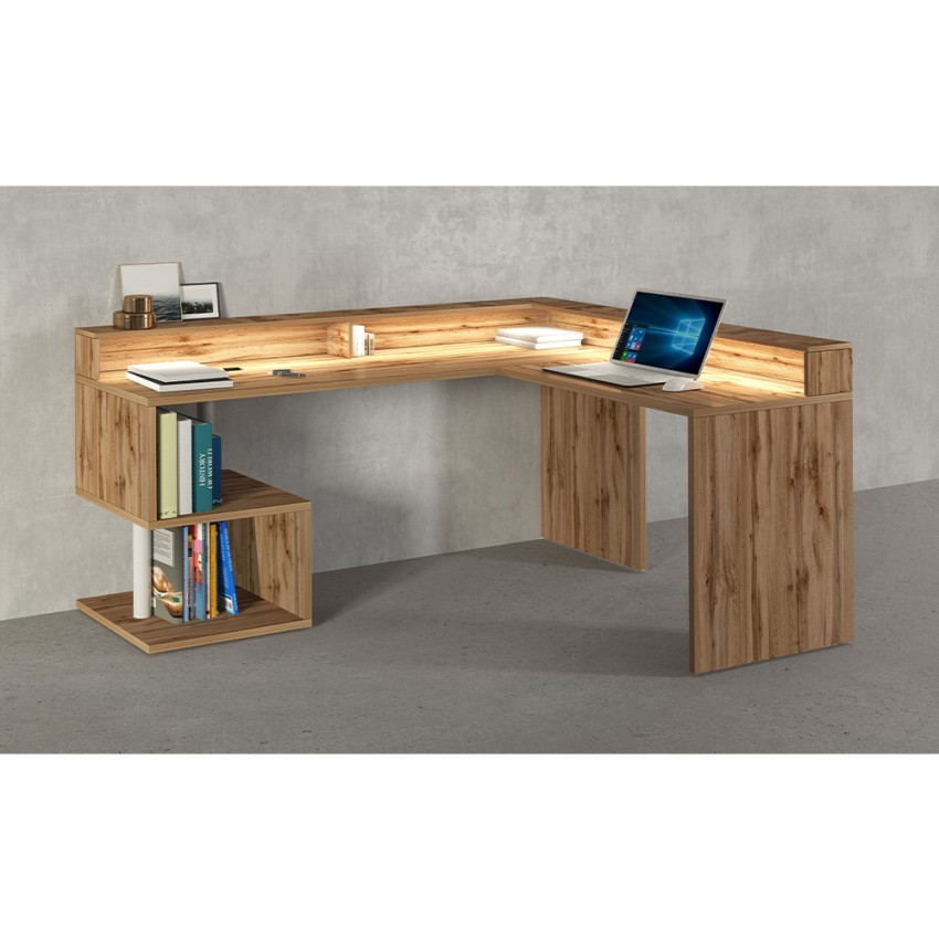 Modern Corner Desk with Riser Esse 2 A Plus Web Furniture — 7