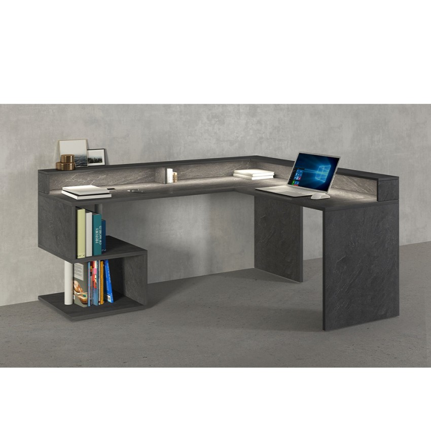 Modern Corner Desk with Riser Esse 2 A Plus Web Furniture — 8