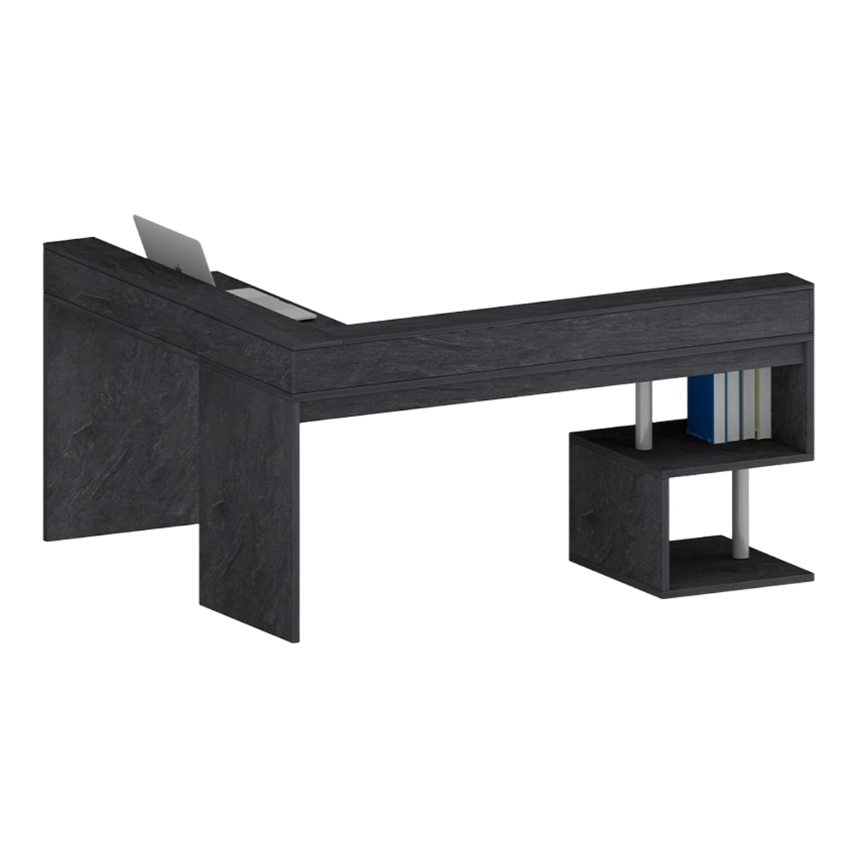 Modern Corner Desk with Riser Esse 2 A Plus Web Furniture — 6