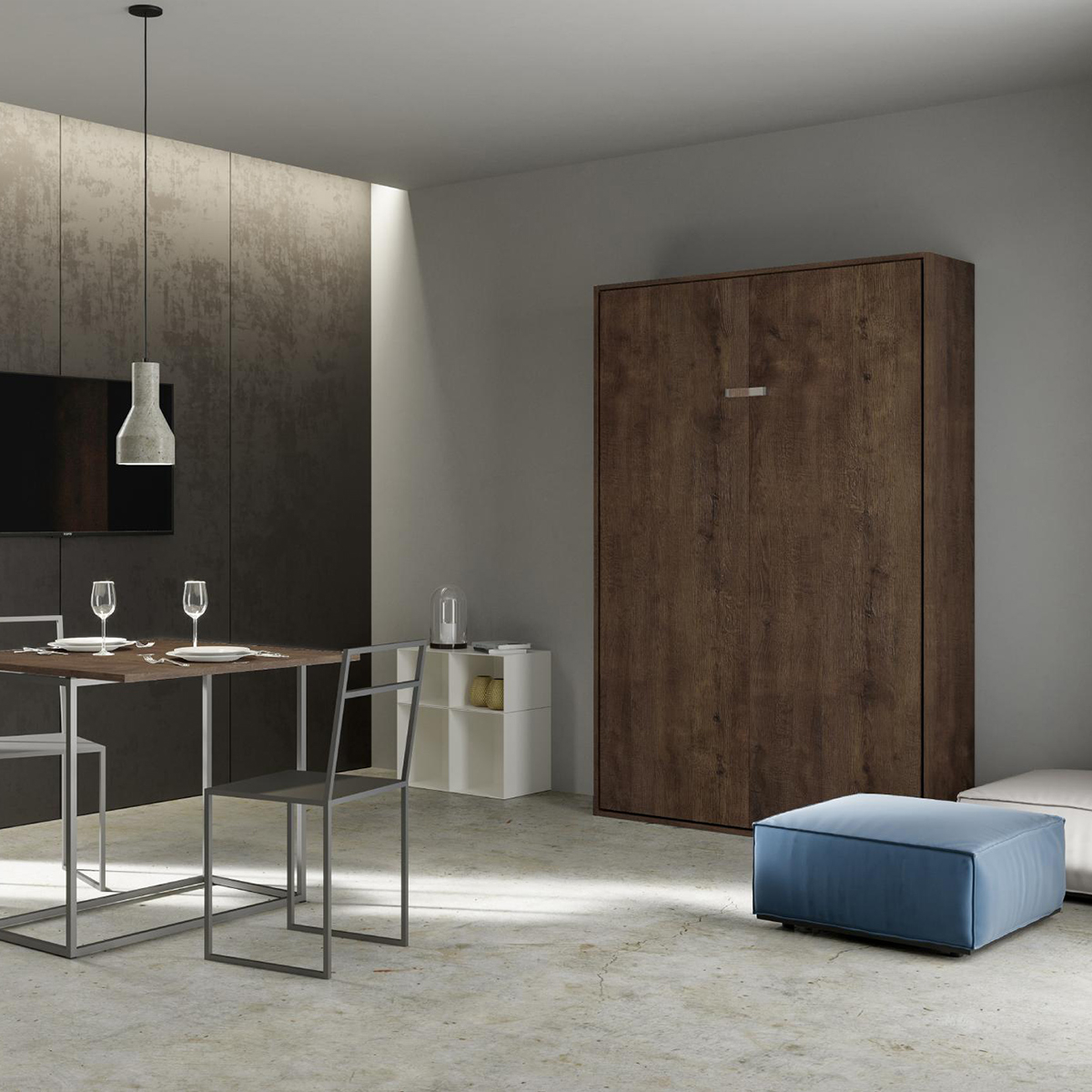 Kentaro Vertical Foldaway Bed 140x190 cm French Double Itamoby — 3