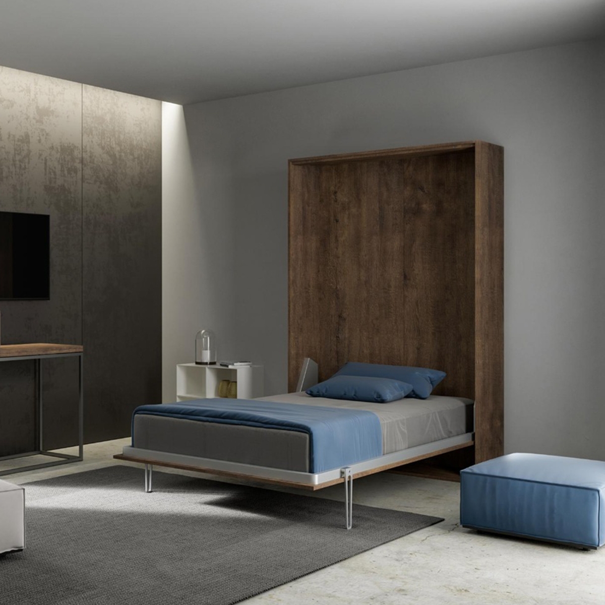 Kentaro Vertical Foldaway Bed 140x190 cm French Double Itamoby — 2